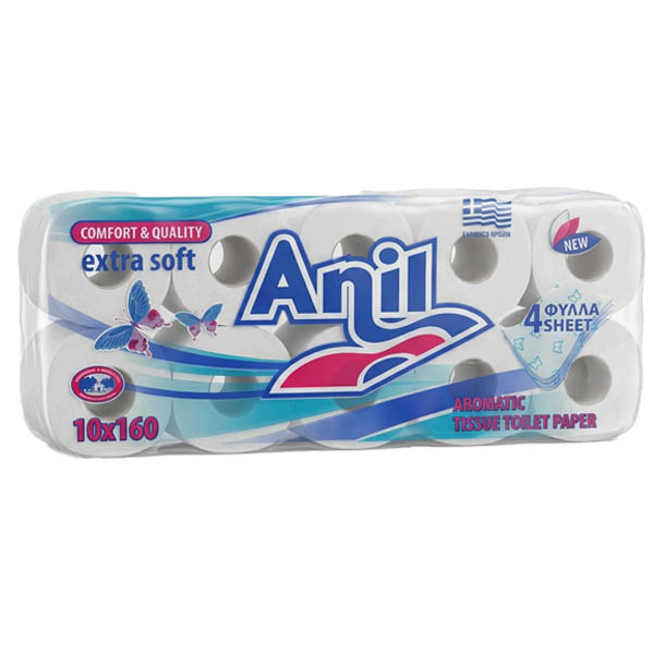 ANIL ΑΡΩΜΑΤΙΚΟ ΧΑΡΤΙ ΥΓΕΙΑΣ 4ΦΥΛΛΟ - (160Φ. x 10 ΡΟΛΑ)