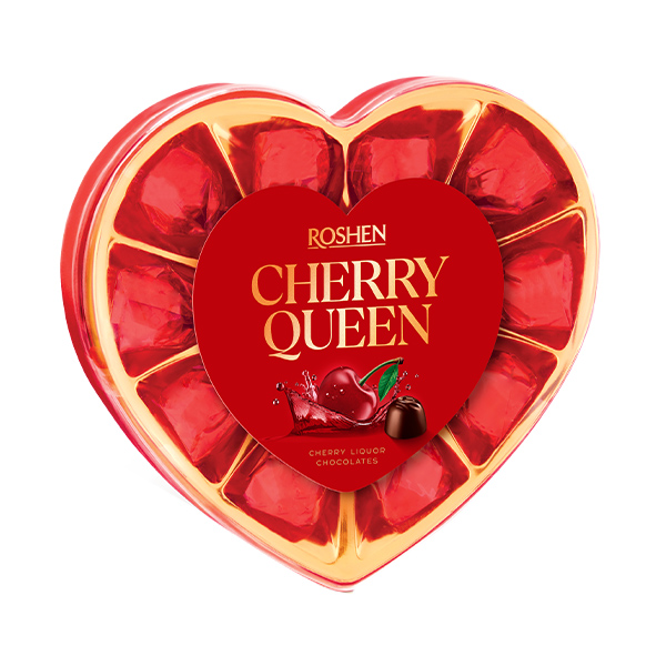 ROSHEN CHERRY QUEEN HEART ΣΟΚΟΛΑΤΑΚΙΑ 125gr. - (ΓΕΜΙΣΗ CHERRY BRANDY)