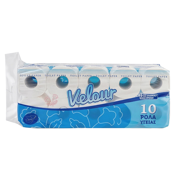 MAXI ΧΑΡΤΙ ΥΓΕΙΑΣ 3φυλλο 125r. VELOUR - (10 ΡΟΛΑ) (DECO) (3010052)