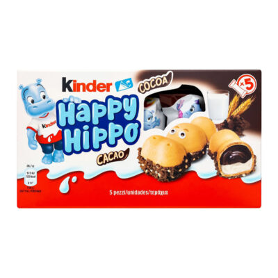 KINDER HAPPY HIPPO 103,5gr - (ΠΡΑΛΙΝΑ ΚΑΚΑΟ) (5τεμ.)