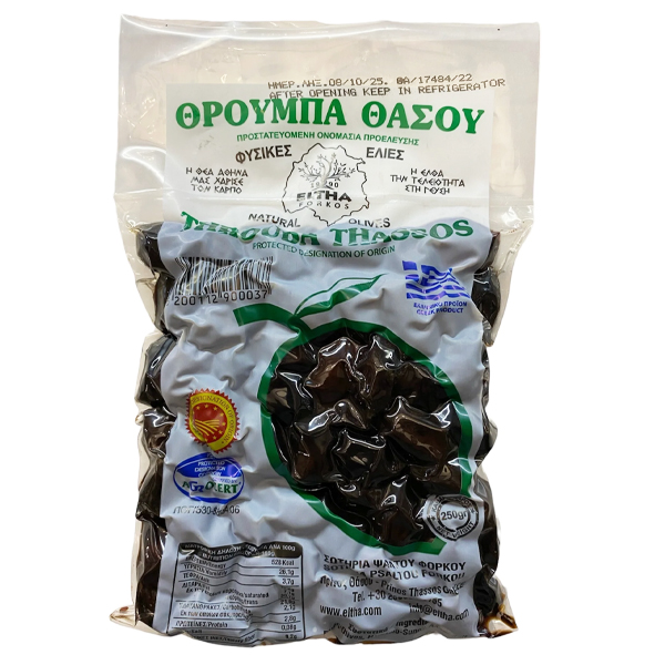 ΕΛΙΕΣ ΘΑΣΟΥ 250gr. - (ΘΡΟΥΜΠΑ)