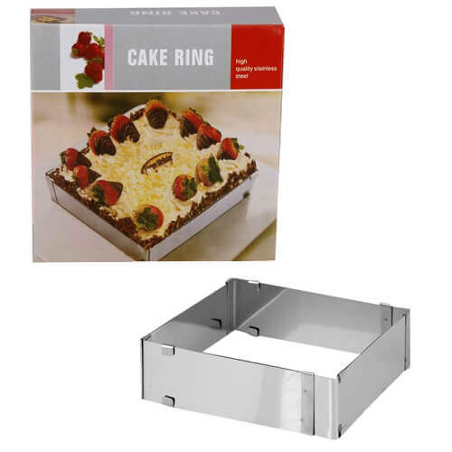 TNS ΦΟΡΜΑ ΤΣΕΡΚΙ ΤΕΤΡΑΓΩΝΟ inox 28cm (2828-CAKE)