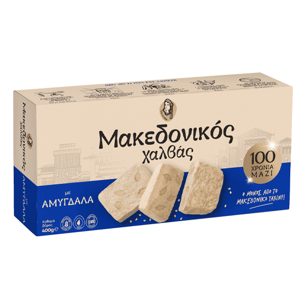 ΜΑΚΕΔΟΝΙΚΟΣ ΧΑΛΒΑΣ 400gr. - (ΜΕ ΑΜΥΓΔΑΛΑ)