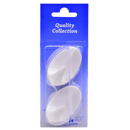 ΚΡΕΜΑΣΤΡΑΚΙ ΑΥΤΟΚΟΛΛΗΤΟΣ ΟΒΑΛ ΓΑΝΤΖΟΣ ΜΕΓΑΛΟΣ ΛΕΥΚΟΣ - (2τεμ.)