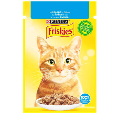 FRISKIES ΓΑΤΟΤΡΟΦΗ ΦΑΚΕΛΑΚΙ 85gr - (ΣΟΛΟΜΟΣ) (ΣΕ ΣΑΛΤΣΑ)