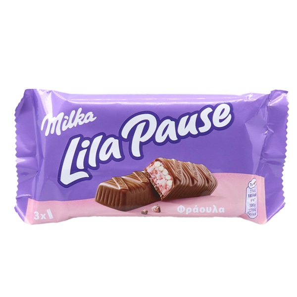 MILKA LILA PAUSE 34gr - (ΦΡΑΟΥΛA) (3x34gr)