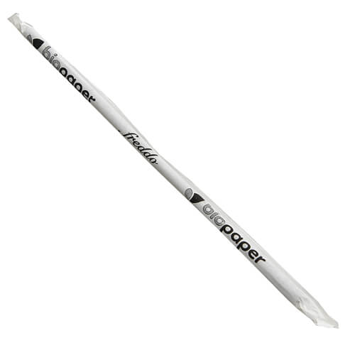 BIO PAPER PLUS ΧΑΡΤΙΝΟ ΚΑΛΑΜΑΚΙ FREDDO ΝΤΥΜΕΝΟ 18cm - (ΜΑΥΡΟ) (500τεμ.)