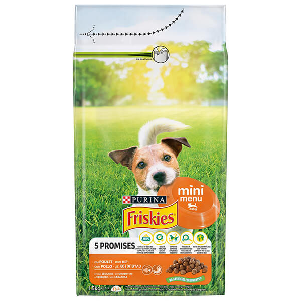 FRISKIES ΣΚΥΛΟΤΡΟΦΗ ΚΡΟΚΕΤΑ 1,5kg - (MINI MENU) (ΚΟΤΟΠΟΥΛΟ-ΛΑΧΑΝΙΚΑ)