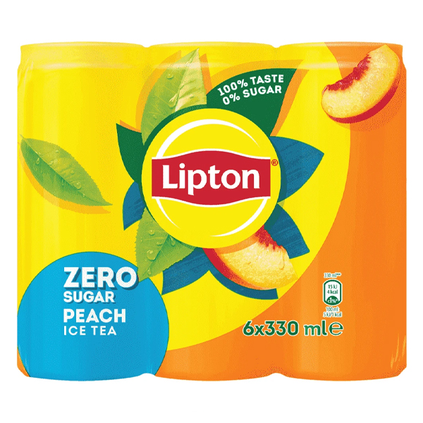 LIPTON ICE TEA Χ.Ζ. (6x330ml) - (ΜΑΥΡΟ ΤΣΑΙ ΜΕ ΡΟΔΑΚΙΝΟ)