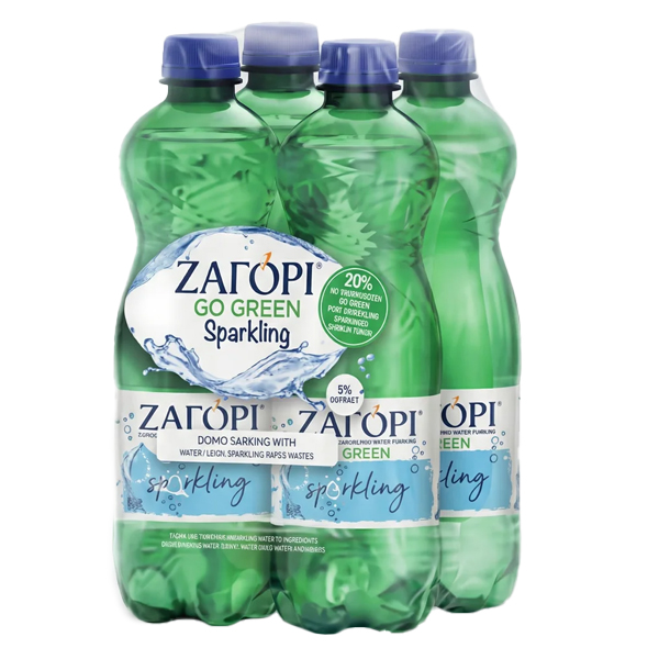 ΖΑΓΟΡΙ ΑΝΘΡΑΚΟΎΧΟ ΝΕΡΟ 500ml - (GO GREEN) (4 PACK)