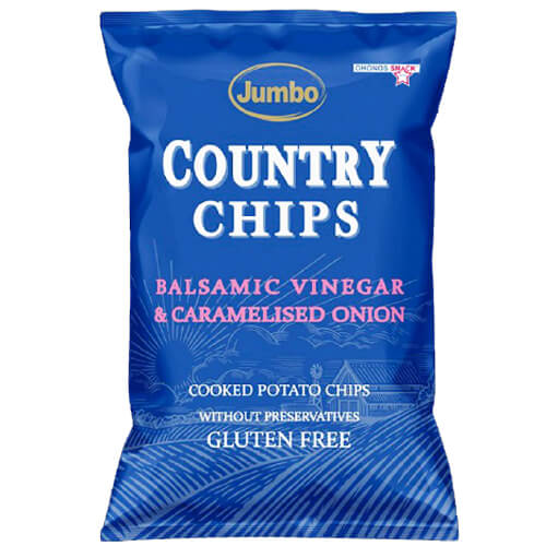 JUMBO COUNTRY CHIPS 150gr. - (ΒΑΛΣΑΜΙΚΟ ΚΑΙ ΚΑΡΑΜΕΛΩΜΕΝΟ ΚΡΕΜΥΔΙ) (84740)