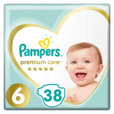 PAMPERS ΠΑΝΕΣ PREMIUM CARE Νο6 (38τεμ.) (13kg+) (JUMBO)