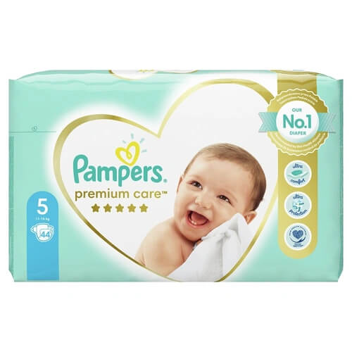 PAMPERS ΠΑΝΕΣ PREMIUM CARE Νο5 (44τεμ.) (11-16kg) (JUMBO)