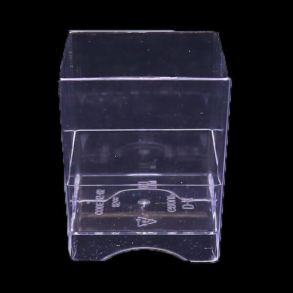 DK ΤΕΤΡΑΓΩΝΟ ΠΟΤΗΡΑΚΙ ΠΛΑΣΤΙΚΟ 85cc (30τεμ.) - (ΔΙΑΦΑΝΟ) (DS-85)