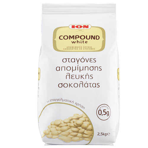 ΙΟΝ COMPOUND ΣΤΑΓΟΝΕΣ ΣΟΚΟΛΑΤΑΣ 2,5kg - (ΛΕΥΚΗ) (No 4436)
