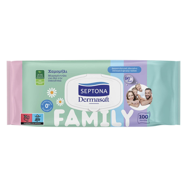 SEPTONA ΜΩΡΟΜΑΝΤΗΛΑ DERMASOFT (100τεμ.) - (FAMILY)