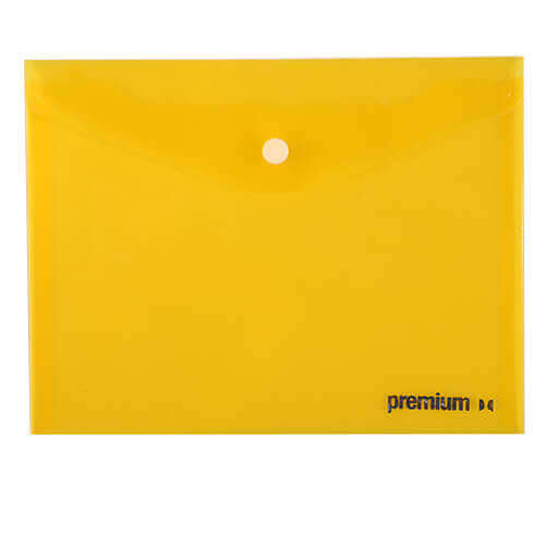 PREMIUM ΦΑΚΕΛΟΣ ME ΚΟΥΜΠΙ Α4 - (ΚΙΤΡΙΝΟ)