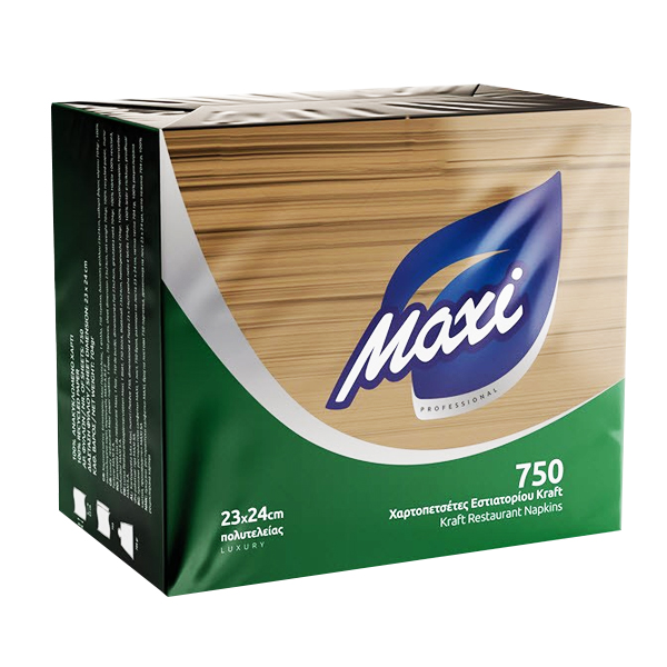 MAXI ΧΑΡΤΟΠΕΤΣΕΤΑ ΠΟΛΥΤ. 1Φ (23x24cm) - (750τεμ.) (ΚΡΑΦΤ)