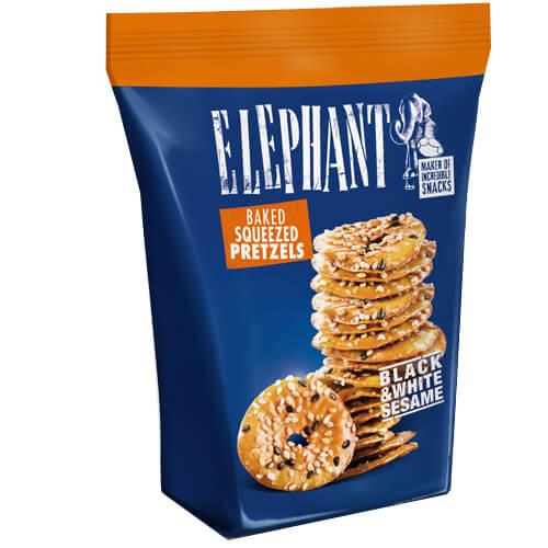 ELEPHANT MINI PRETZEL 80gr. - (ΜΑΥΡΟ ΚΑΙ ΛΕΥΚΟ ΣΟΥΣΑΜΙ)