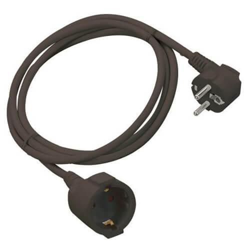 EUROLAMP ΠΡΟΕΚΤΑΣΗ ΓΕΡΜΑΝΙΚΩΝ ΠΡΟΔΙΑΓΡΑΦΩΝ 3m 3x1.5mm ΜΕ ΠΡΟΣΤΑΣΙΑ ΕΠΑΦΩΝ ΜΑΥΡΗ - (147-13011)