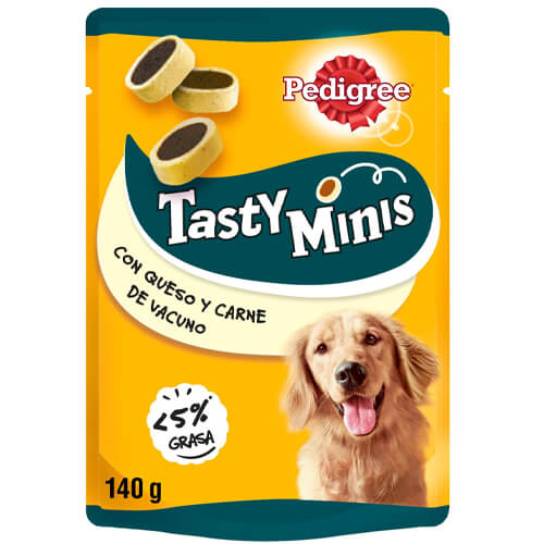 PEDIGREE TASTY MINIS 140gr - (ΜΟΣΧΑΡΙ ΚΑΙ ΤΥΡΙ)