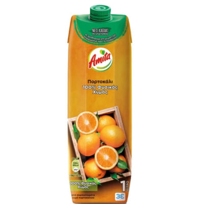 AMITA 1lit - (ΠΟΡΤΟΚΑΛΙ 100% ΦΥΣΙΚΟΣ ΧΥΜΟΣ)