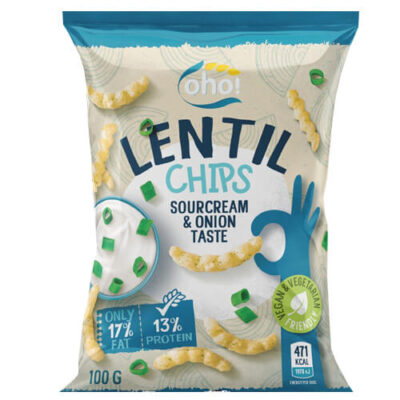 OHO! CHIPS ΦΑΚΗΣ 100gr. - (SOUR CREAM ΚΑΙ ΟΝΙΟΝ)