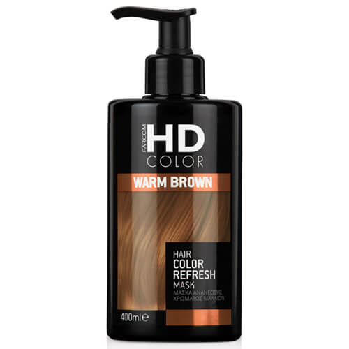 FARCOM HD ΜΑΣΚΑ ΑΝΑΝΕΩΣΗΣ ΧΡΩΜΑΤΟΣ  400ml - (WARM BROWN)