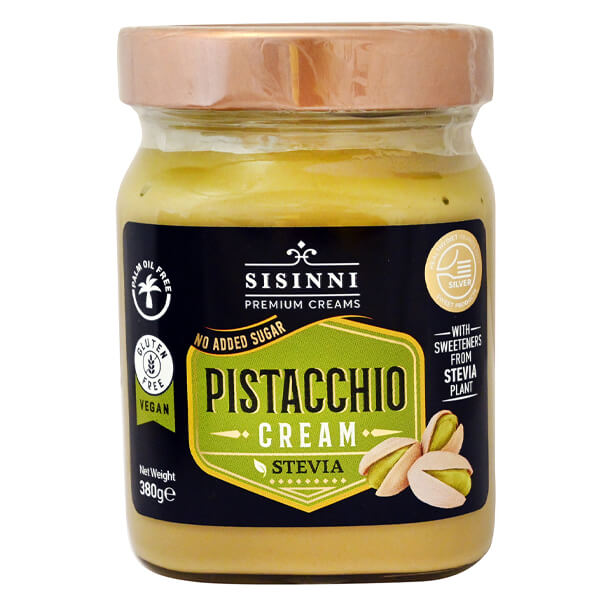 SISINNI ΚΡΕΜΑ ΦΙΣΤΙΚΙΟΥ ΑΙΓΙΝΗΣ 380gr. - (STEVIA)