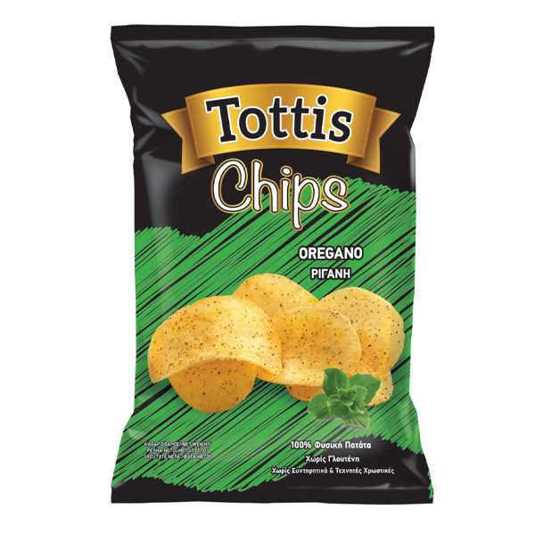 TOTTIS CHIPS 90gr. - (ΡΙΓΑΝΗ)