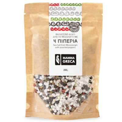 MAMMA GRECA ΑΛΑΤΙ ΜΕΣΟΛΟΓΓΙΟΥ ΜΕ 4 ΠΙΠΕΡΙΑ 200gr. - (REFILL)