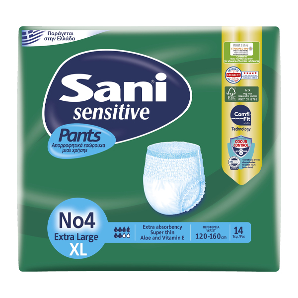 SANI PANTS ΑΚΡΑΤΕΙΑΣ No4 (14τεμ.) - (EXTRA LARGE)