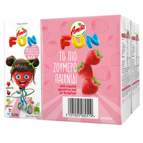 AMITA FUN (6x250ml) - (ΚΟΚΚΙΝΟ)