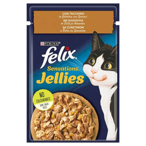 FELIX SENSATIONS ΓΑΤΟΤΡΟΦΗ 85gr - (ΓΑΛΟΠΟΥΛΑ ΚΑΙ ΣΠΑΝΑΚΙ)