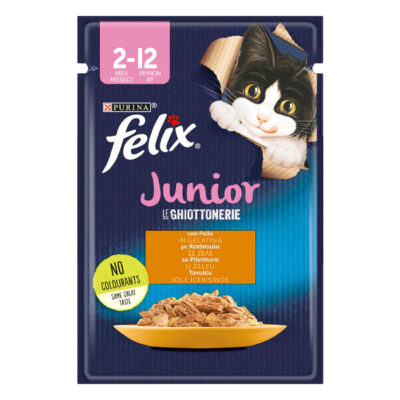 FELIX LE CHIOTTONERIE ΓΑΤΟΤΡΟΦΗ 85gr. - (ΚΟΤΟΠΟΥΛΟ ΣΕ ΖΕΛΕ) (JUNIOR)