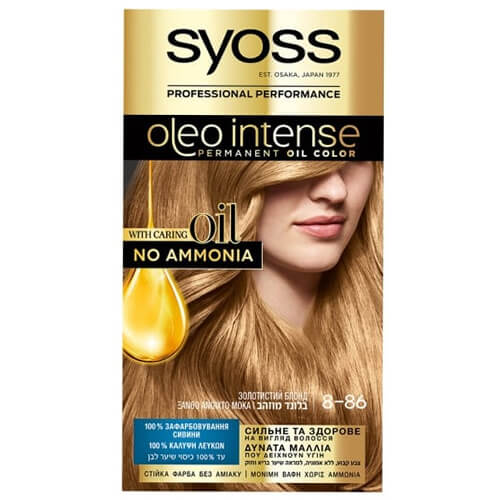 SYOSS ΒΑΦΗ ΜΑΛΛΙΩΝ OLEO - (Ν8-86) (ΑΝΟΙΧΤΟ ΞΑΝΘΟ ΜΟΚΑ)