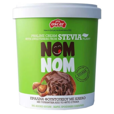 OSCAR NOM NOM ΠΡΑΛΙΝΑ ΦΟΥΝΤΟΥΚΙΟΥ ΜΕ STEVIA 320gr. - (SUGAR FREE)