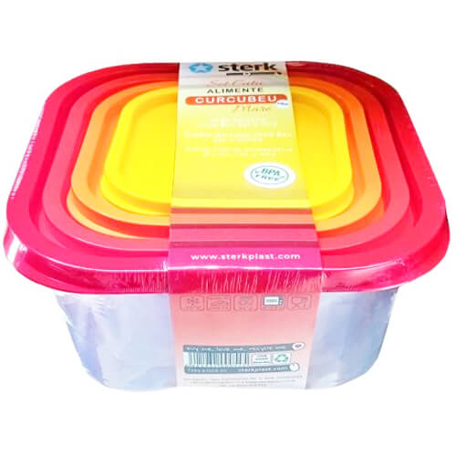 STERK CURCUBEU ΦΑΓΗΤΟΔΟΧΕΙΟ ΤΕΤΡΑΓΩΝΟ ΣΕΤ 4τεμ. - (ΜΕΓΑΛΟ)