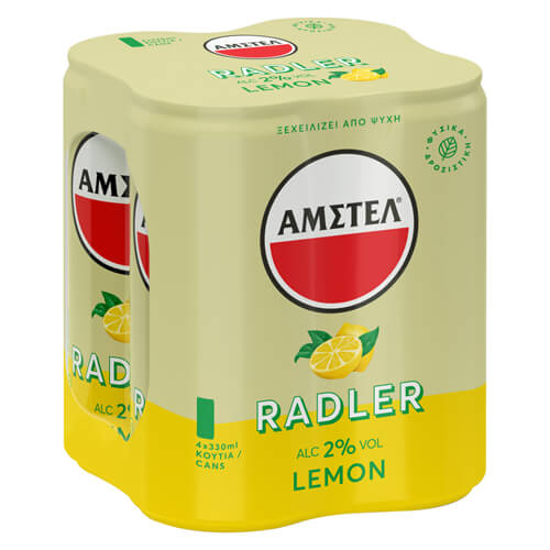 AMSTEL RADLER ΛΕΜΟΝΙ ΜΠΥΡΑ ΚΟΥΤΙ SLK vol 2% (4x330ml)