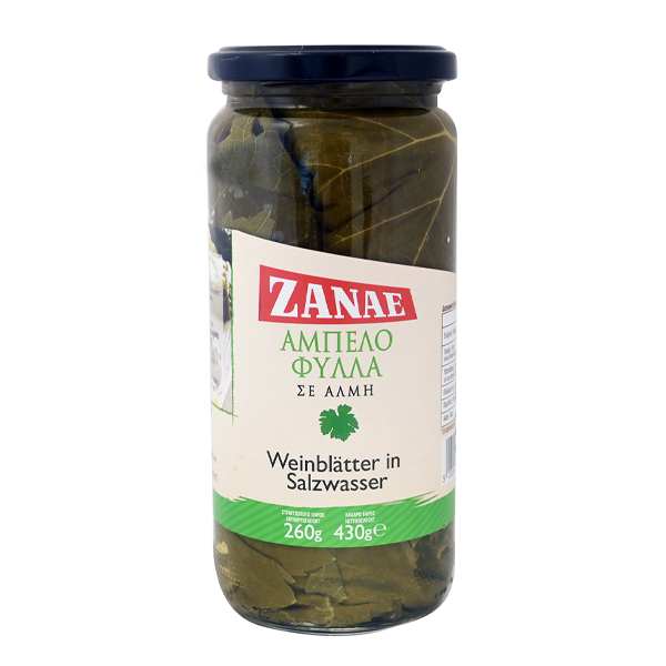 ΖΑΝΑΕ ΑΜΠΕΛΟΦΥΛΛΑ ΣΕ ΑΛΜΗ 430gr - (ΒΑΖΟ)