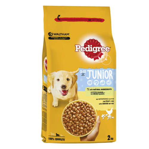 PEDIGREE JUNIOR ΣΚΥΛΟΤΡΟΦΗ ΚΡΟΚΕΤΑ 2kg -  (ΠΟΥΛΕΡΙΚΑ ΚΑΙ ΛΑΧΑΝΙΚΑ)