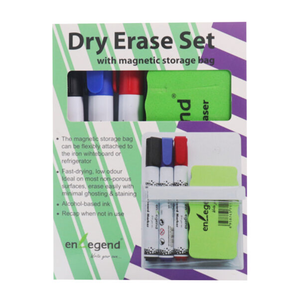 ENLEGEND ΣΕΤ ΑΣΠΡΟΠΙΝΑΚΑ (3 ΜΑΡΚΑΔΟΡΟΙ + 1 ΜΑΓΝ.ΣΠΟΓΓΟΣ) (ENL-KIT004-2008)