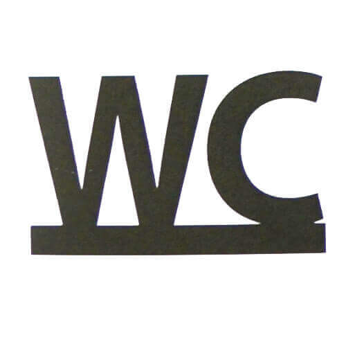 ΣΗΜΑ ΜΑΥΡΟ (16x9,5cm) - (WC) (400417)