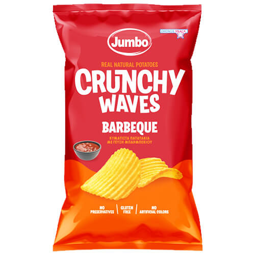 JUMBO CRUNCHY CHIPS 90gr. - (BBQ) (χωρίς γλουτένη) (84314)