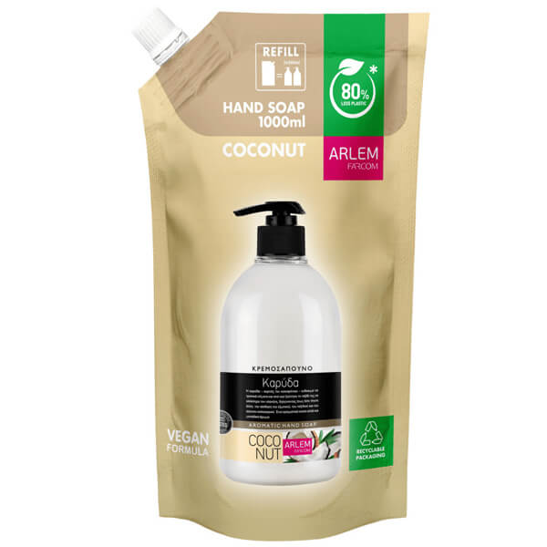 FARCOM ARLEM ΚΡΕΜΟΣΑΠΟΥΝΟ 1lit -  (DOYPACK) (ΚΑΡΥΔΑ)