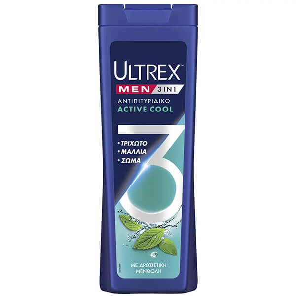 ULTREX ΣΑΜΠΟΥΑΝ 3in1 360ml - (ACTIVE COOL)