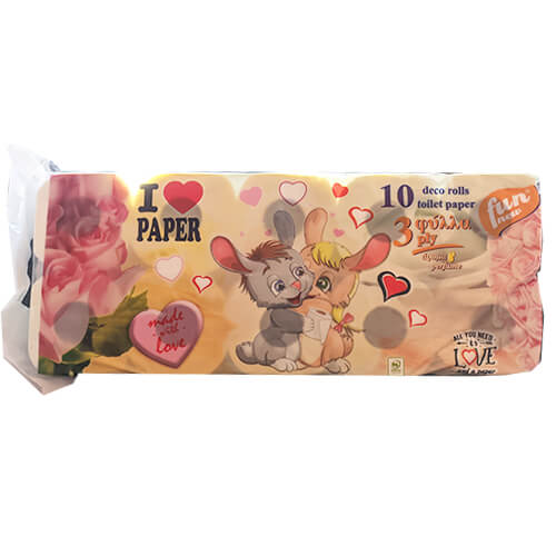 I LOVE PAPER ΧΑΡΤΙ ΥΓΕΙΑΣ 3 ΦΥΛΛΟ (10x90gr)