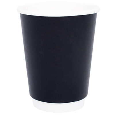 ΠΟΤΗΡΙ ΧΑΡΤΙΝΟ ΜΑΥΡΟ (DOUBLE WALL) (16oz) - (25τεμ.)