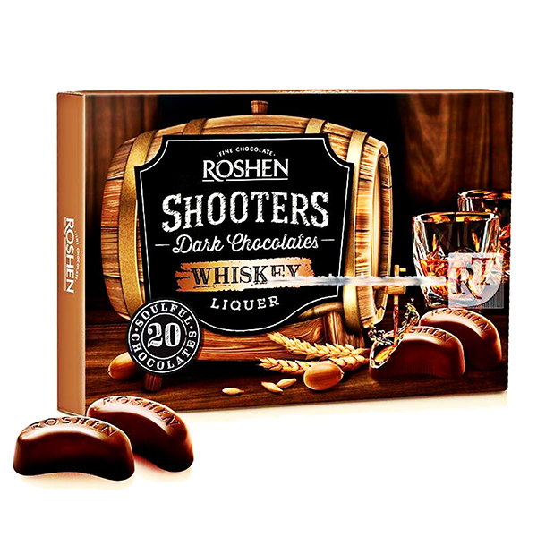 ROSHEN SHOOTERS LIQUOR ΣΟΚΟΛΑΤΑΚΙΑ 150gr. - (WHISKEY)
