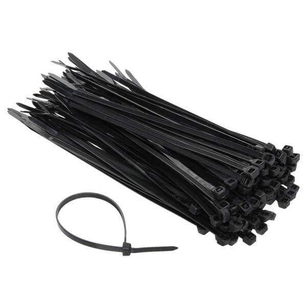 EUROLAMP ΔΕΜΑΤΙΚΑ TIRE UPS ΜΑΥΡΑ 200x3,6 - (100τεμ) (147-54107)